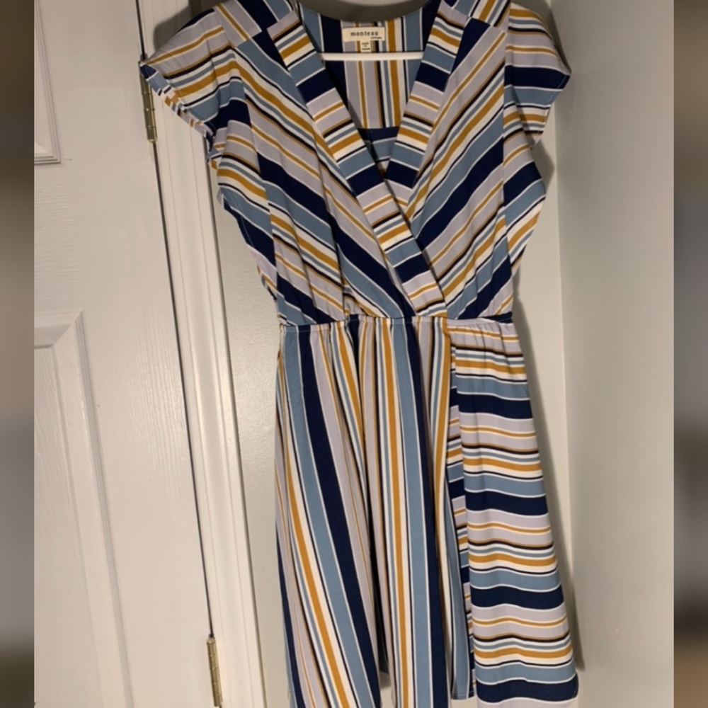 Striped business casual dress